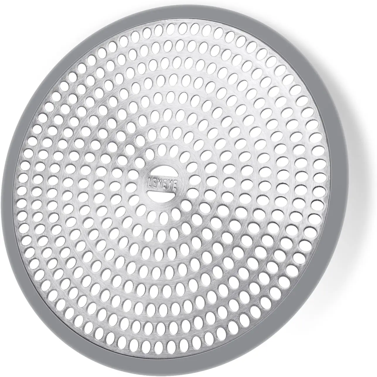 

Stainless Steel & Silicone Shower Drain Hair Catcher, Elliptical Holes for Effective Hair Capture