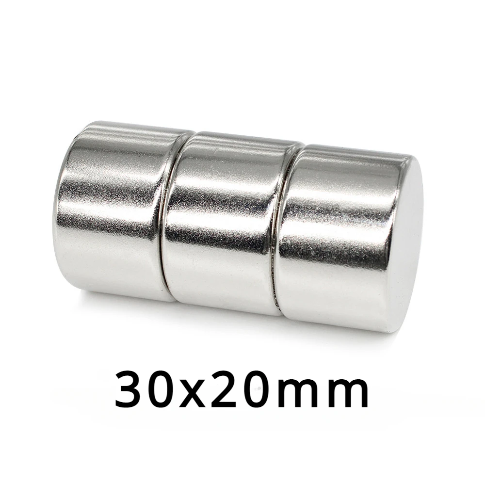 1/2/3PCS 30x20 mm Strong Round Magnets N35 Permanent Neodymium Magnets 30x20mm Circuler Rare Earth Magnet 30*20 mm