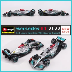 Bburago 1:43 Mercedes-AMG Benz F1 W13 44# 63# Race Car Alloy Simulation Model Of Automobile Hardcover Edition