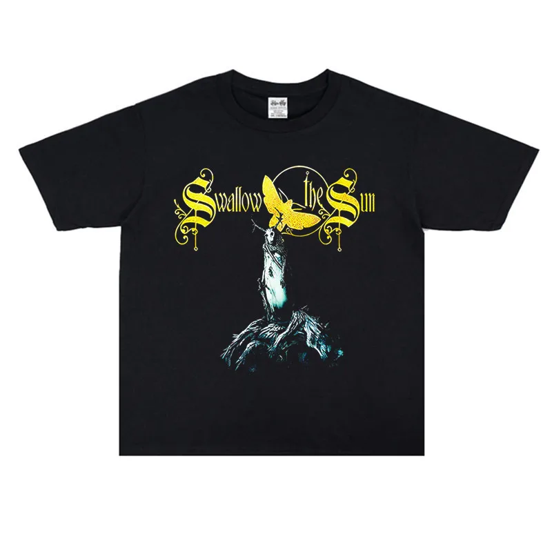 Melodic Death Doom Metal Rock Swallow The Sun Band Print T-shirt Short-sleeved Loose Women's Shirt