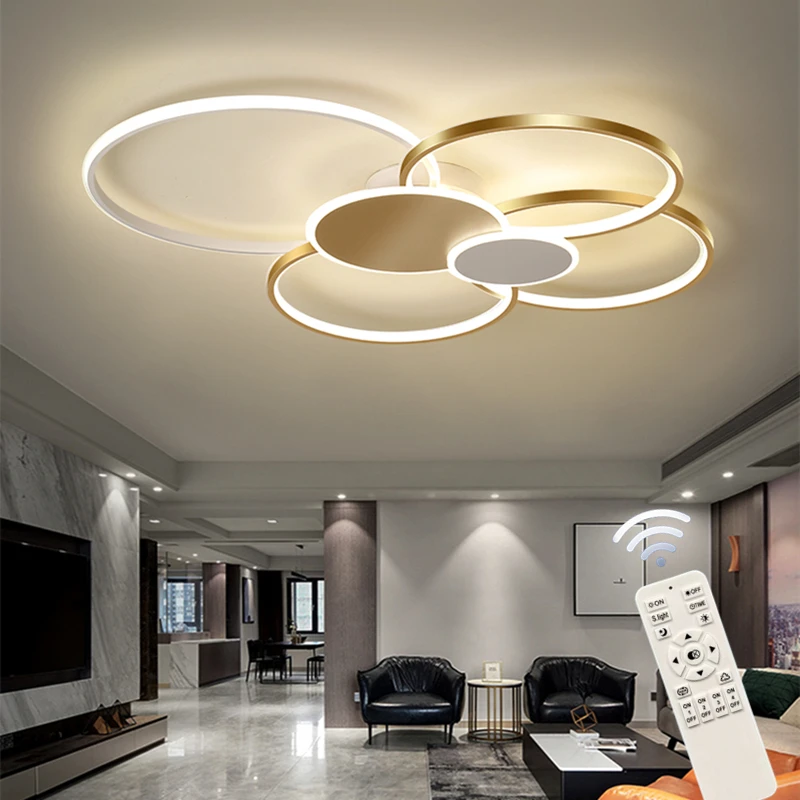 

New Modern LED Ceiling Light With Dimmable Ceiling Chandelier Living Room Bedroom Kitchen Ceiling Lamps Luxury Hotel Chandeliers