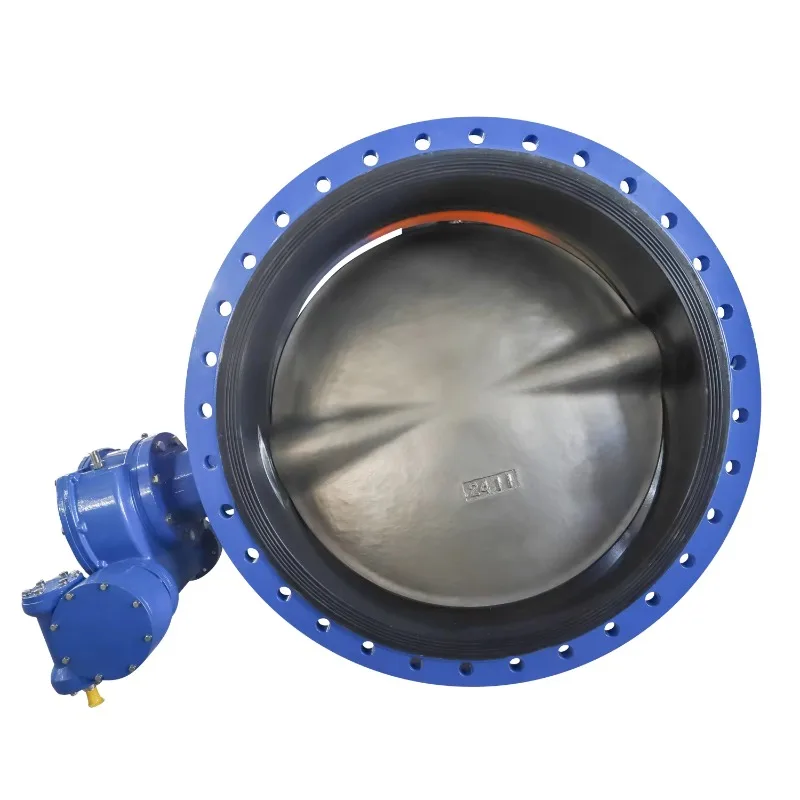 DN50-2000 EN593 PN10 PN16 수동 더블 플랜지 버터플라이 밸브 일반 수처리용 연성철