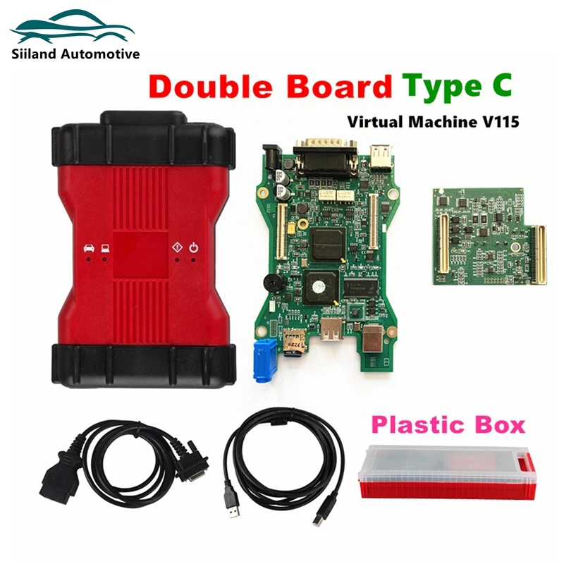 A ++ oryginalne podwójne PCB VCM 2 skaner diagnostyczny uds VCM2 IDS OBD2 narzędzie diagnostyczne V121 maszyna wirtualna V115