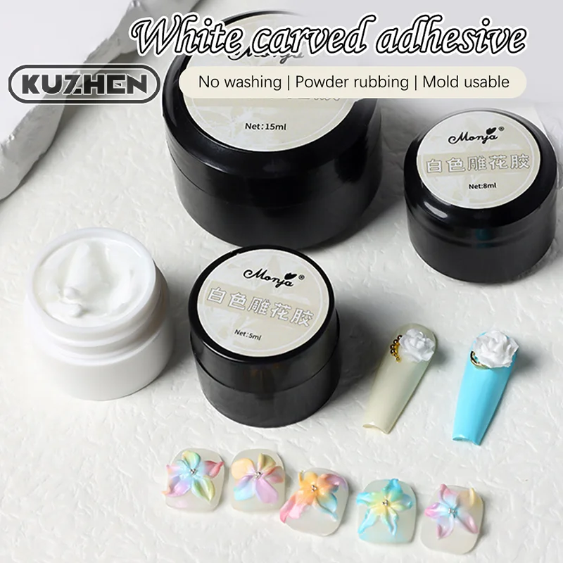 5/8/15ml Strong Nail Glue No-Wipe Gel For Rhinestone&Gem Jewelry Adhesive Tools UV Patch Adhesive Bond Modelling Glue Gel