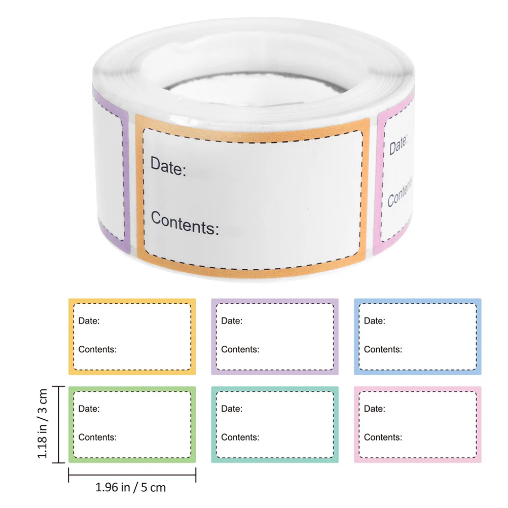 

4 Rolls of Adhesive Food Container Labels Stickers Removable Freezer Food Storage Jar Labels Marking Organization