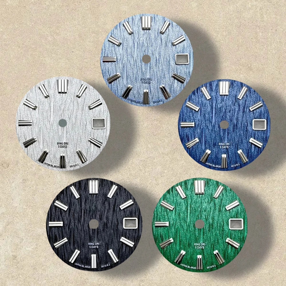 

28.5mm GS Logo With Grand S Dial Suitable Fit NH35/NH36/4R/7S Japan Movement Bark Pattern High Quality Watch Accessories ﻿
