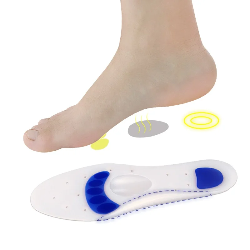 Silicone Gel Orthopedic Sports Insoles Pads For Shoes Soes Flat Feet Arch Support Corrector Plantar Fasciitis Heel Spur Shoe Pad