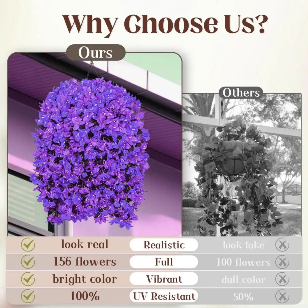 زهرة صناعية واقعية مقاومة للأشعة فوق البنفسجية زهور معلقة من Bougainvillea لتزيين حفلات الزفاف في الأماكن المغلقة والخارجية #3