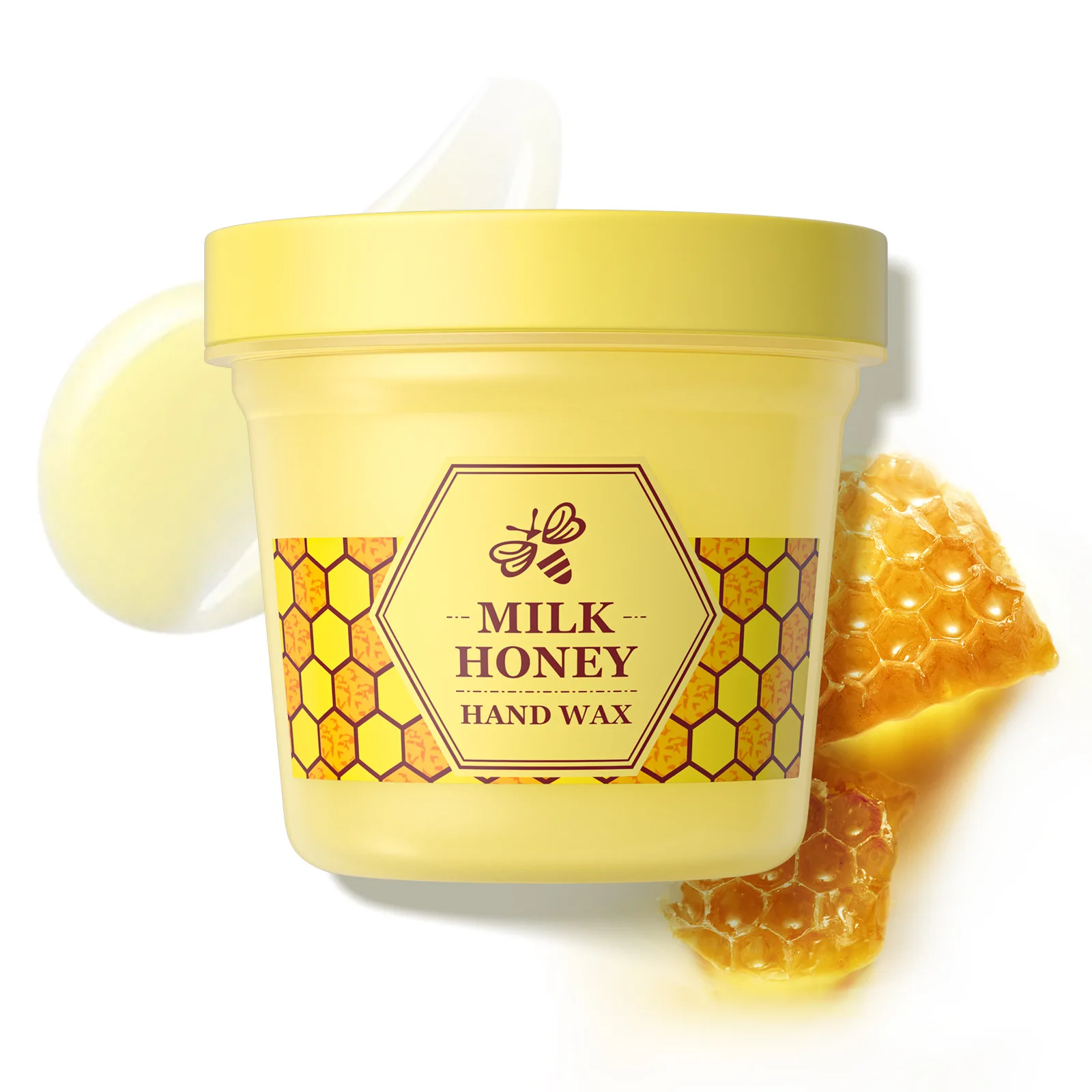 

LAIKOU Milk Honey Hand Wax 300gPeel Off Moisturizing Nourishing Hand Mask for Dry Cracked Hands, Hydrating Exfoliating Hand Care