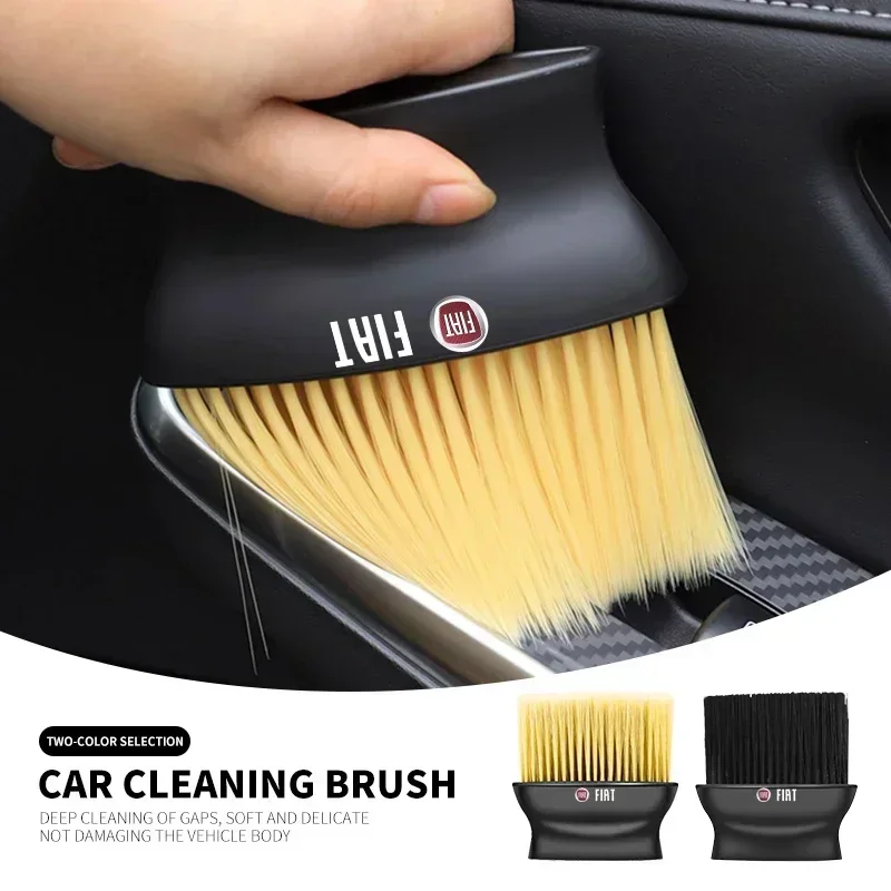 Car interior sweeping dust soft brush car wash tool artifact For FIAT Abarth 500 Panda Bravo Punto Tipo Linea Ducato Freemont