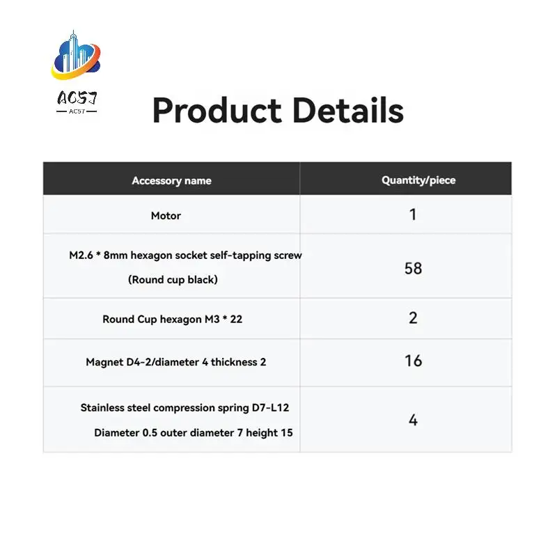 AC57-Engine Model Kit For 3D Printer - Easy Assembly, Enhanced Performance, High-Quality Materials