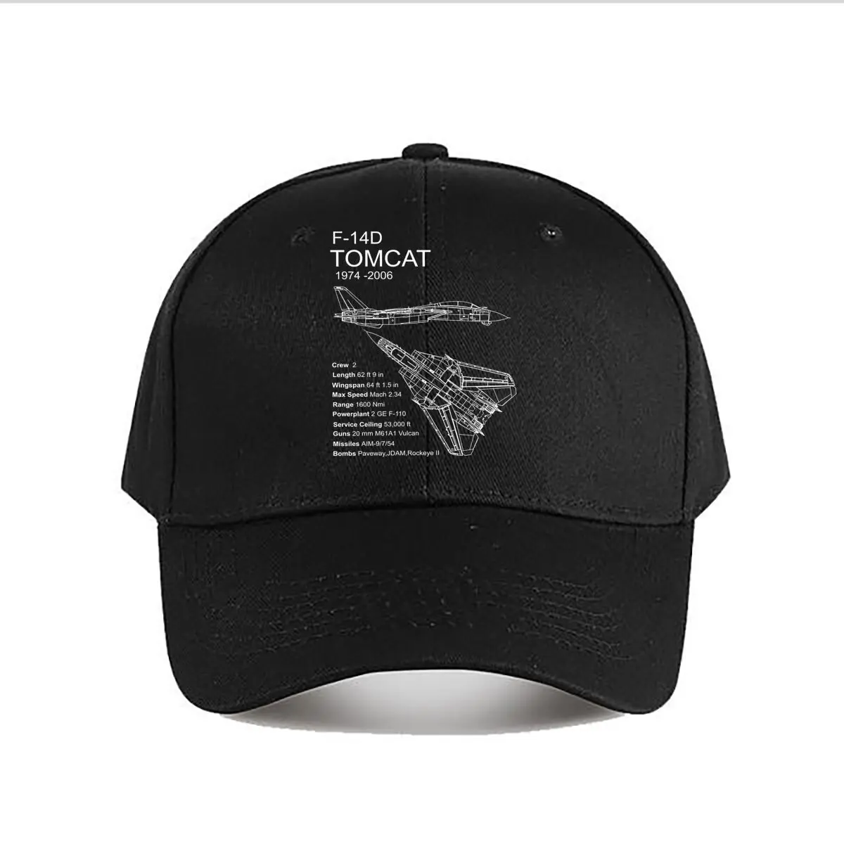 

F - 14D Tomcat 1974 - 2006 Jet Blueprint Art Print Baseball Cap