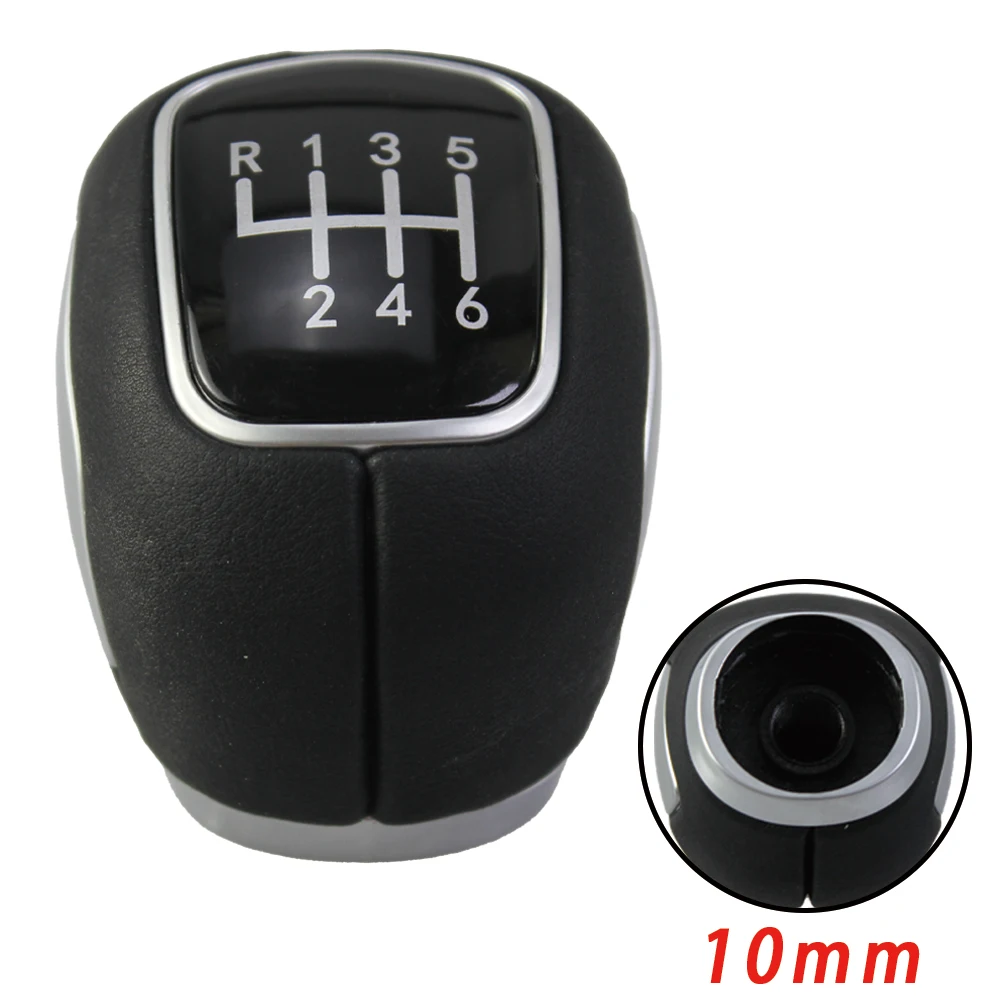 Gear Shift Knob Shift Knob Car Enthusiast Upgrade 10mm Aperture ABS Plastic And Leather Construction Easy Installation