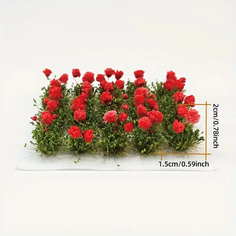 Miniature Flower Cluster Static Grass Tufts Micro Landscape Scene Model Sand Table Layout Garden Wargame Material Accessories