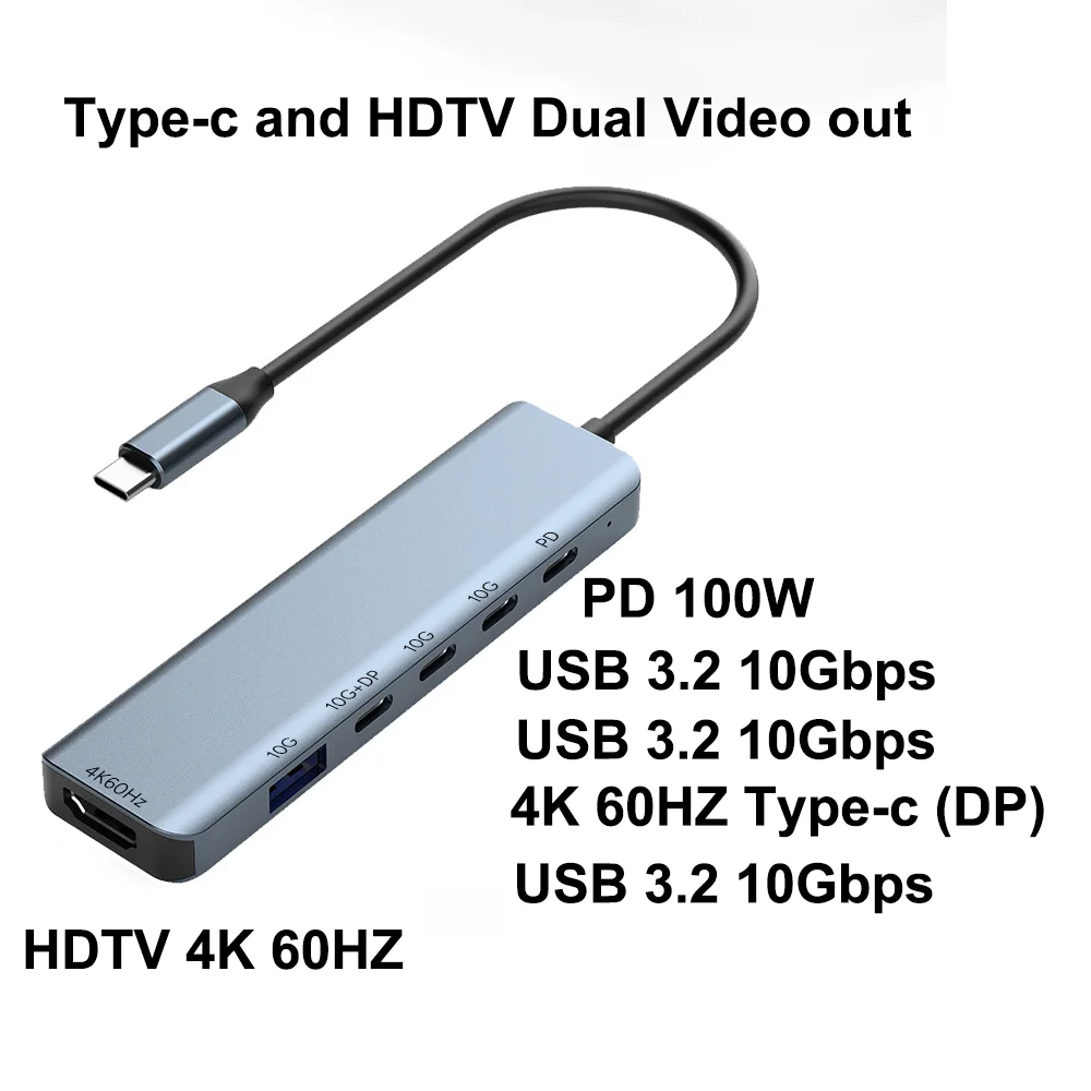 6 In 1 Type-C Dp Al…
