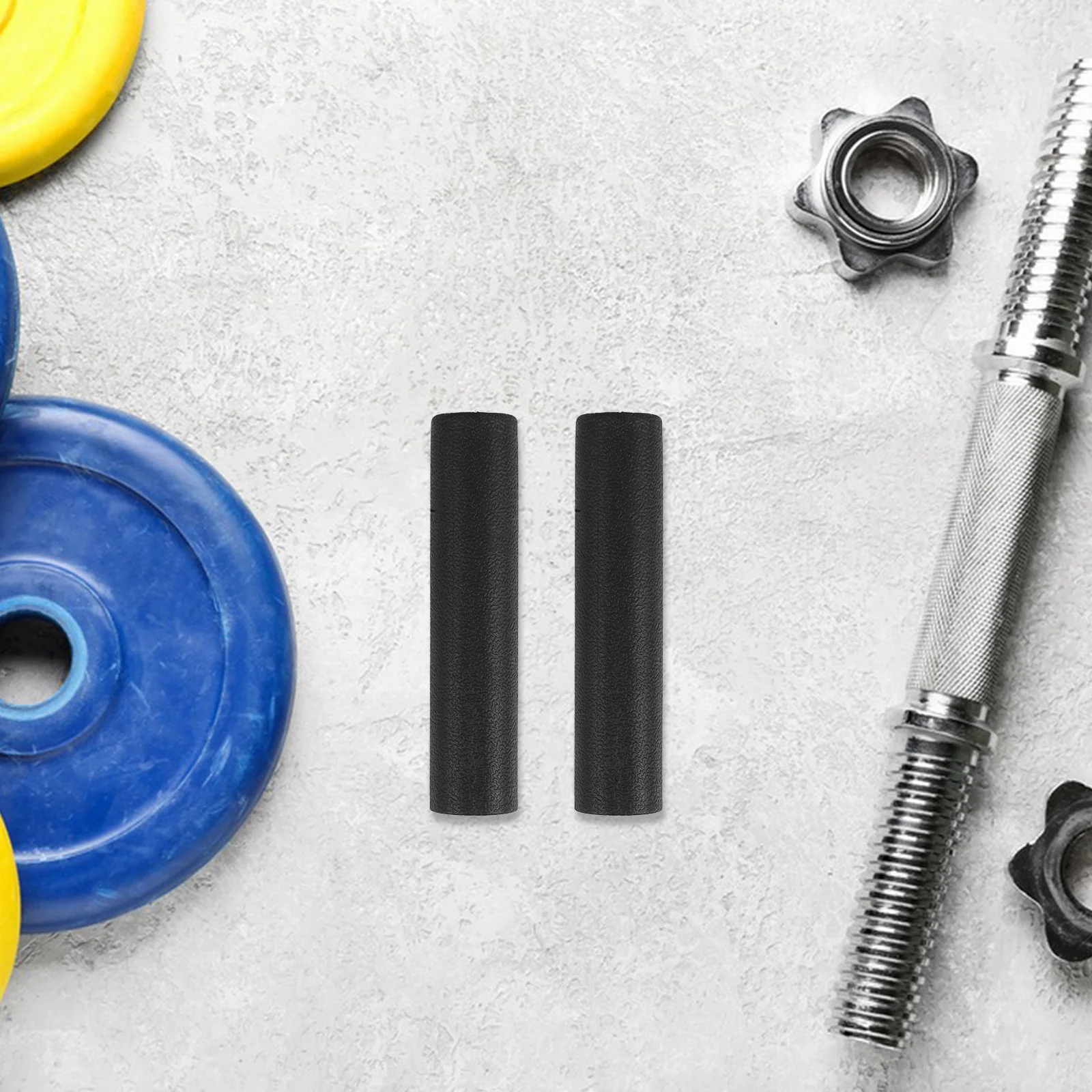 

4Pcs Fitness Handle Covers Non Slip Hard Plastic Grip Tubes for Barbells Dumbbells Gym Equipment Lifting Grips Workout