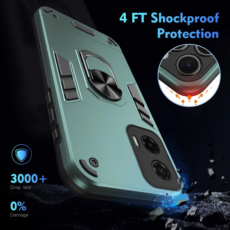

Armor Magnet Holder Ring Case For Motorola Moto G05 G15 G35 G45 G55 G75 G85 5G G04 G04S G14 G24 G34 G54 G64 G84 Camera Cover