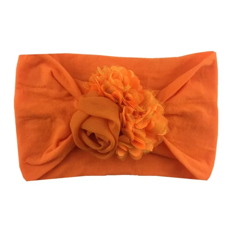 Kids Headwear Soft Stretch Flower Headband Knot Wide Nylon Headwraps Baby Girls Hair Bands Photo Props for Newborn Accessories image 5