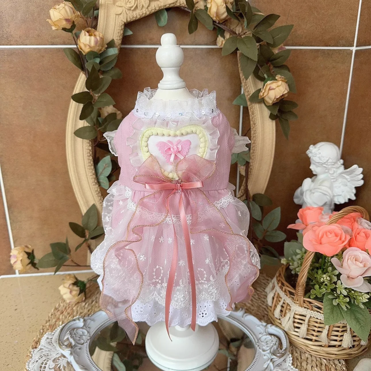 Create pet cat dog Rabbit dress Princess fairy dress York spring summer summer