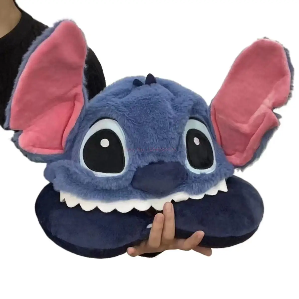Disney Stitch U-Shaped Hooded Neck Pillow Travel Blackout Nap Pillow Eye Mask Office Comfortable Plush Pillow With Hat Portable