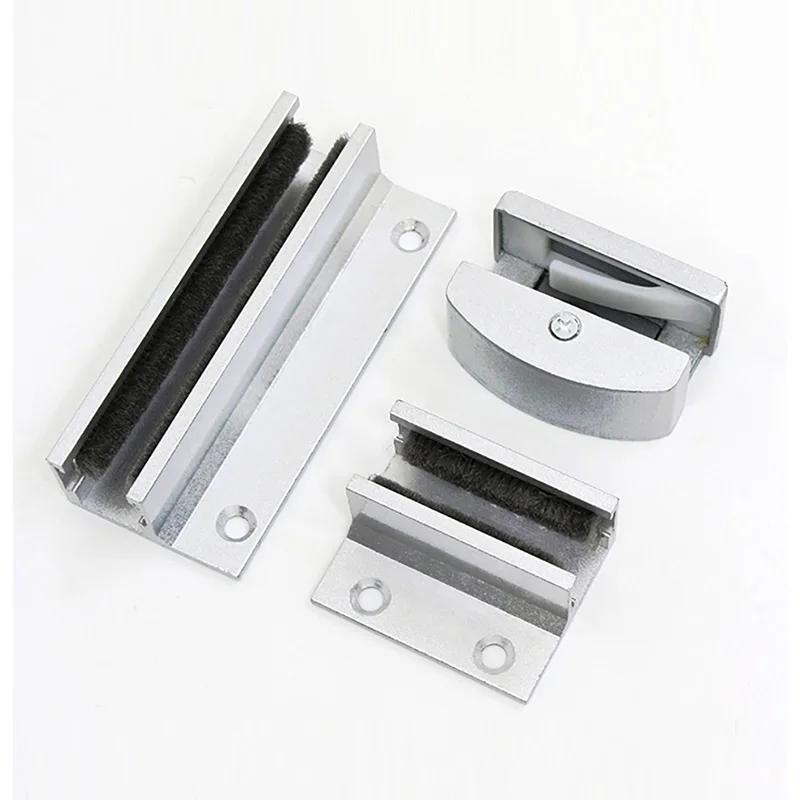 

1PCS Hanging Wheel Accessories Glass Anti Swing Base Zinc Alloy Base Glass Sliding Door Fixed Base Anti Swing Stop Hardware