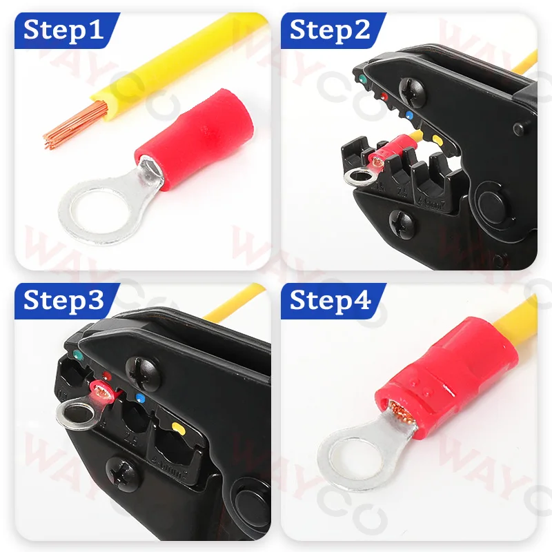 50PCS Ring Crimp Terminal M4/M5/M6 Round Plugs Pre-insulated Ferrules Lugs For Splice Electricals Cable Wire End Connectors