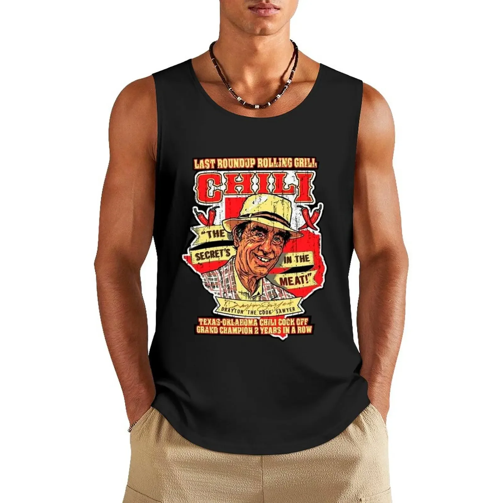 

Texas Chili - fan art gifts Tank Top vest for men Men's sports t-shirt