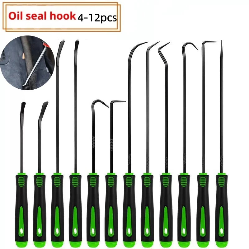 

4-12Pcs Precision Pick Hook Set Auto Oil Seal O-Ring Seal Gasket Pick Mini Precision Hooks Puller Removal Tool Car Repair Tool