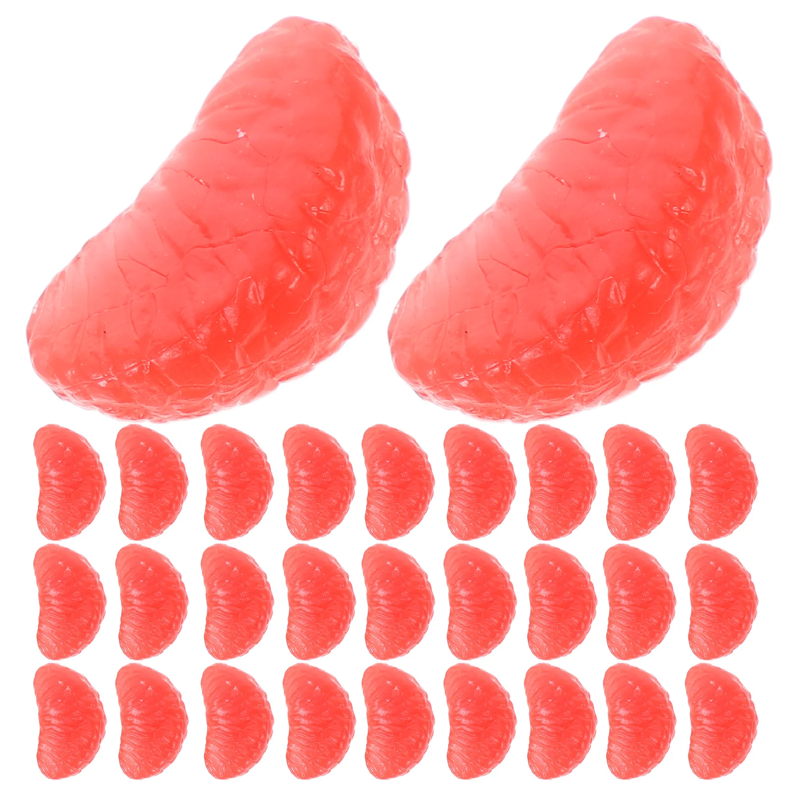 32 قطعة شرائح برتقالية محاكاة DIY سحر الحلي الصغيرة ل جراب هاتف إكسسوارات الشعر لوازم الحرفية شرائح سحر #5