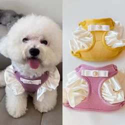 Fashion Ruffle Puppy Harness Dog Beauty Breast-band Harness For Small Dogs Cats Walking Lead for Maltese Dog Training Supplies