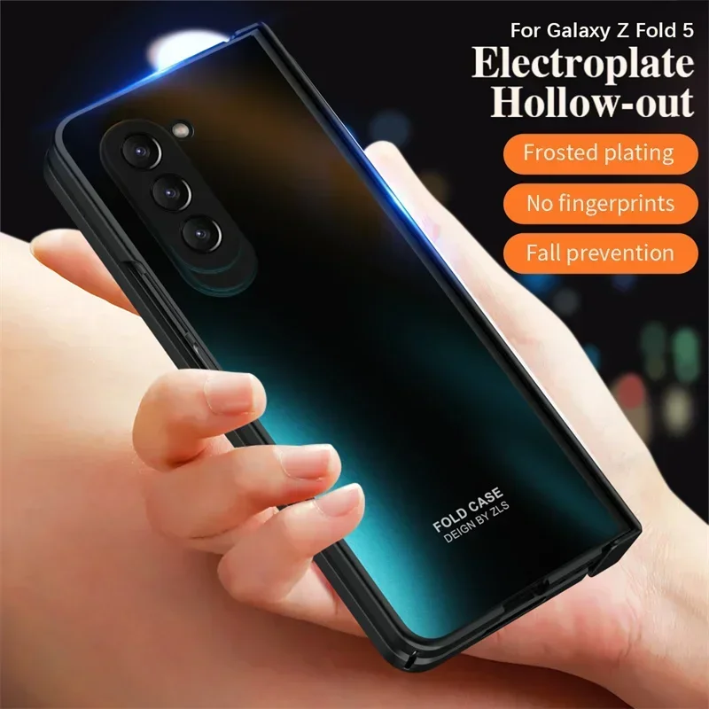 High-grade Mechanical Plating Folding Phone Case for Samsung Galaxy Z Fold 7 6 5 4 3 Full Protection of The Shockproof Shell