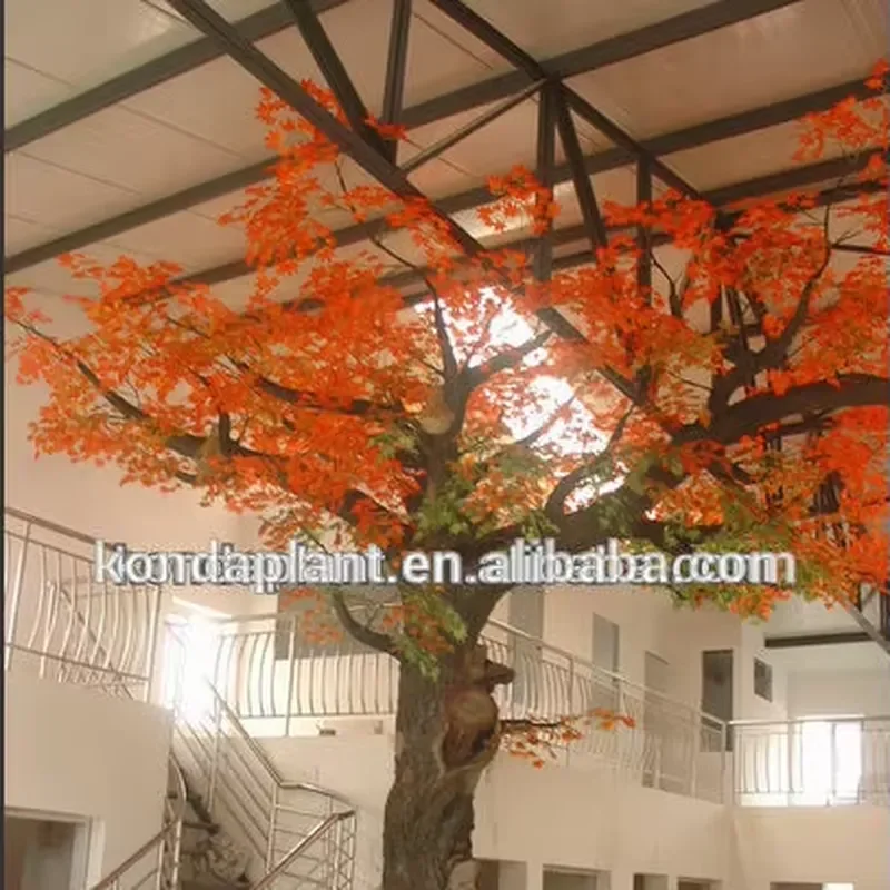Fake Artificial Red Maple Tree with Maple Leaves Large Artificial Plants for Indoor Outdoor Decor - view 5