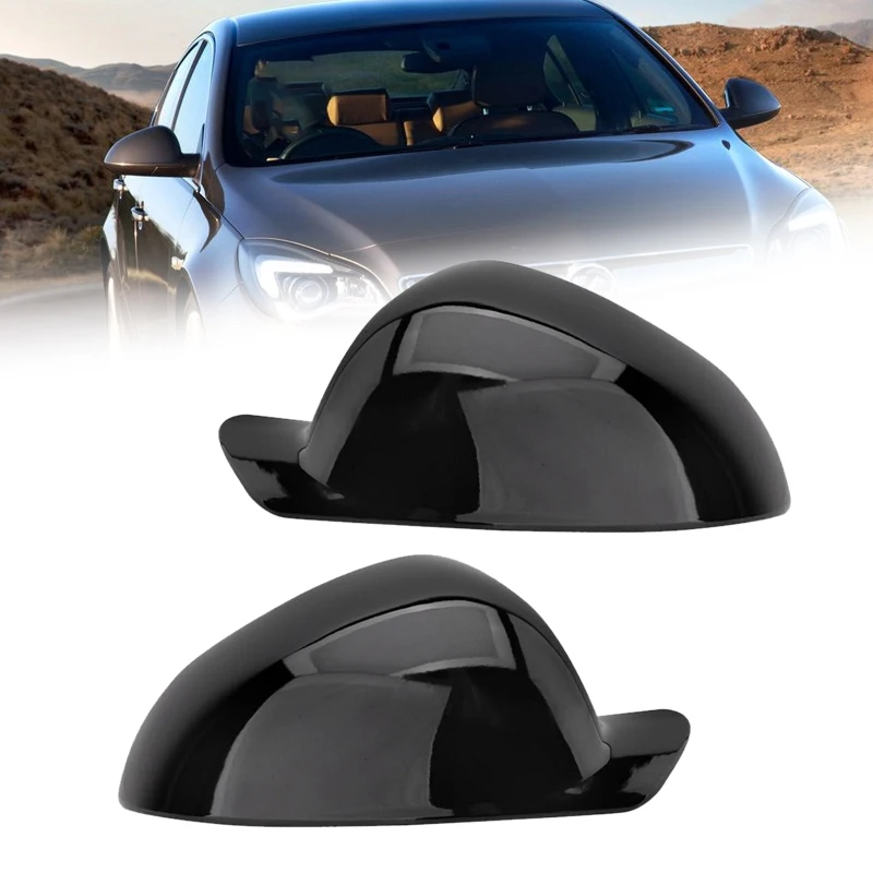 

1 Pair Black Left Right Side Door Wing Mirror Cover Cap Fit for Vauxhall Insignia 2008-2010 2011 2012 2013 2014 2015 2016 ABS