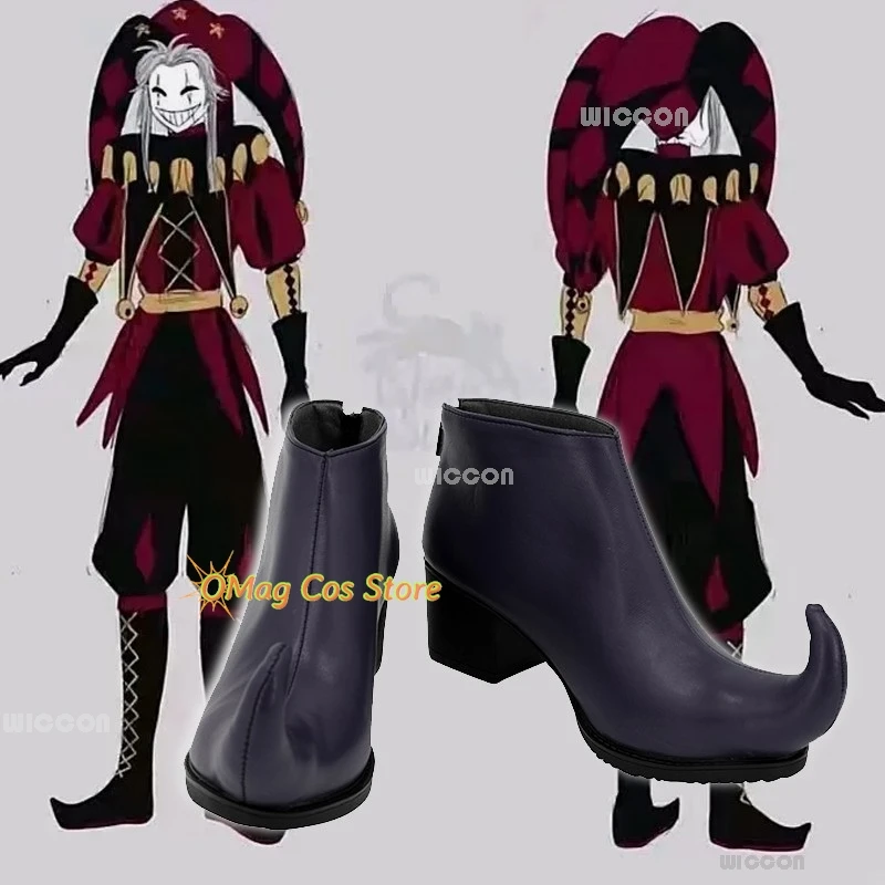 

Anime Adults Freak Circus Pierrot Cosplay Shoes Clown Hisoka chunky heel circus clown shoes Game Accessories