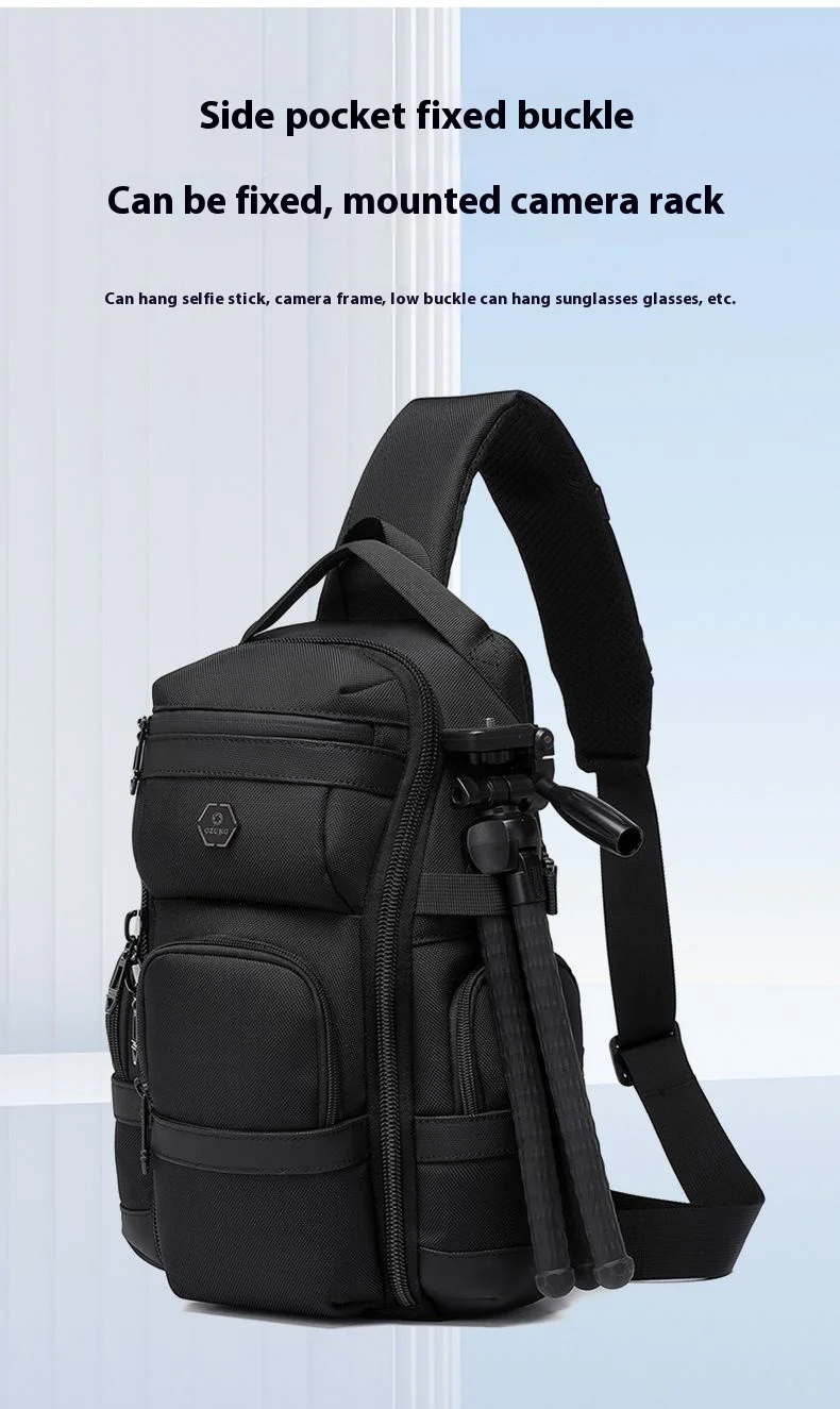OZUKO Crossbody Bag Large Capacity Shoulder Bags for Male Waterproof Chest Bag Tactical Sling Messenger Bags Men Outdoor Sports