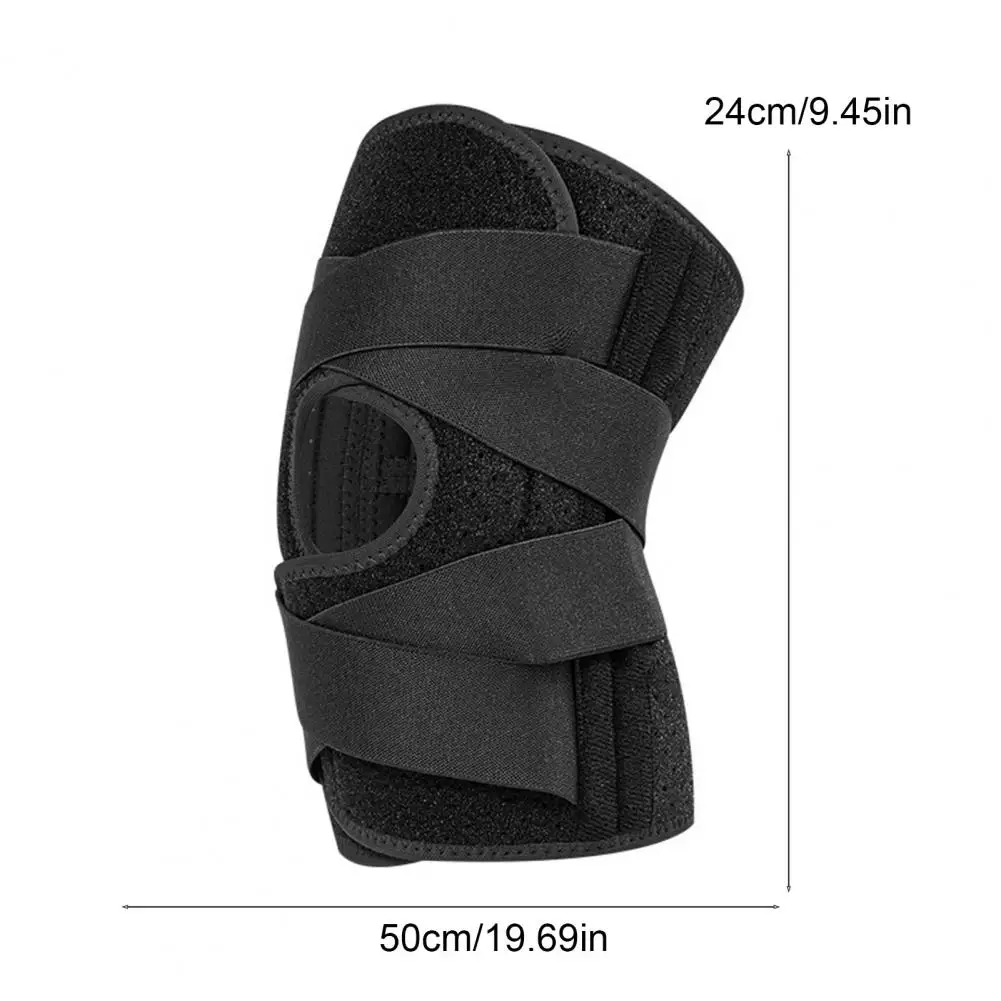 Jumping Knee Brace Adjustable Knee Support Brace with Silicone Anti-slip Strip Compression Sleeve Wrap for Injury Recovery