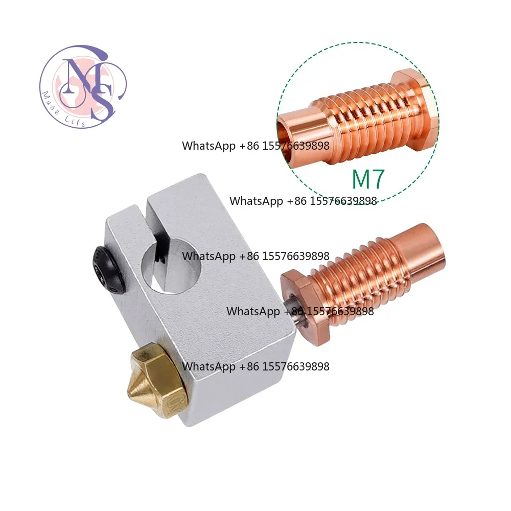 1/2Pcs Bimetal E3D V5 V6 Heatbreak, 1.75mm Filament Throat, 3D Printer Hotend Spare Part
