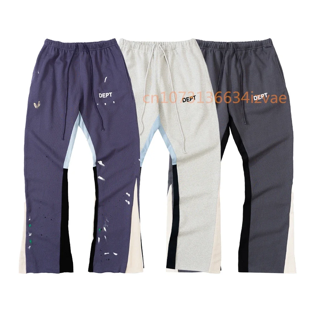 Dept Letter Print Sweatpants Fashion Brand Autumn and Winter Loose Casual Sports Pants for Men and Women