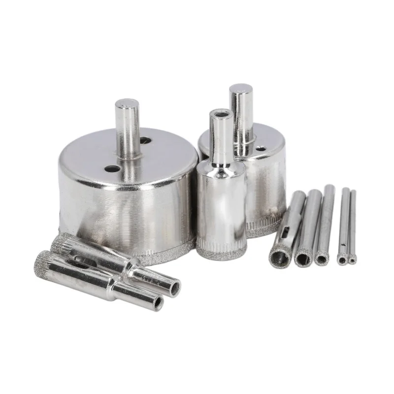 

10 Pcs Diamond Drill Bits 3-50mm Hole Saw Glass Labor Saving Drilling Drill Bit Sharpener