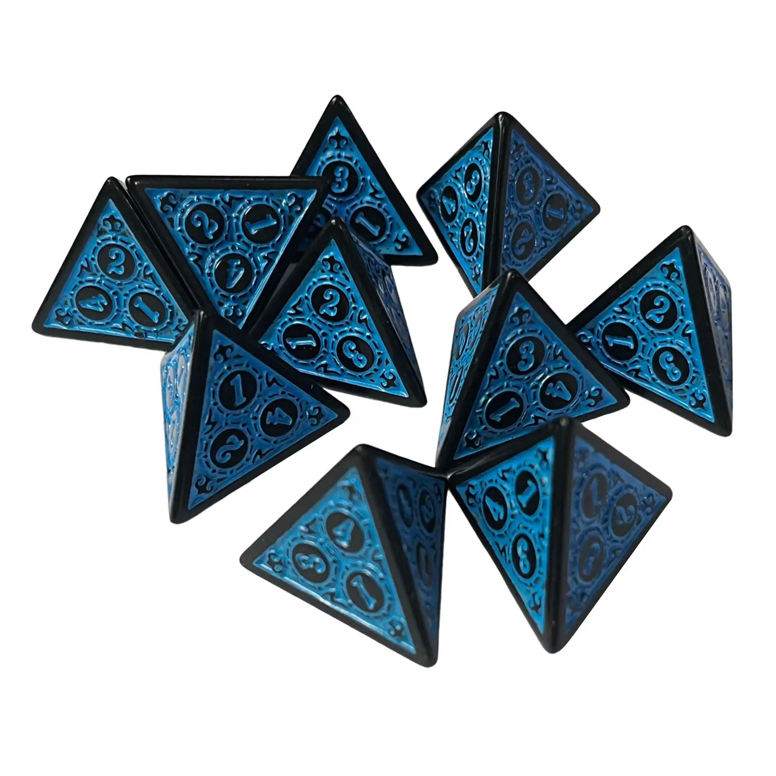 6x 10x4 Sided Game Dice, Polyhedral Dice Set, RPG Board Game, Multi-Sided Dice