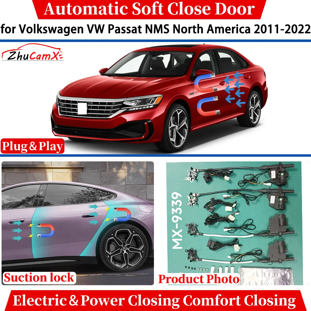 

for Volkswagen VW Passat NMS North America 2011-2022 Car Automatic Soft Close Door Electric Power Comfort Closing Suction lock