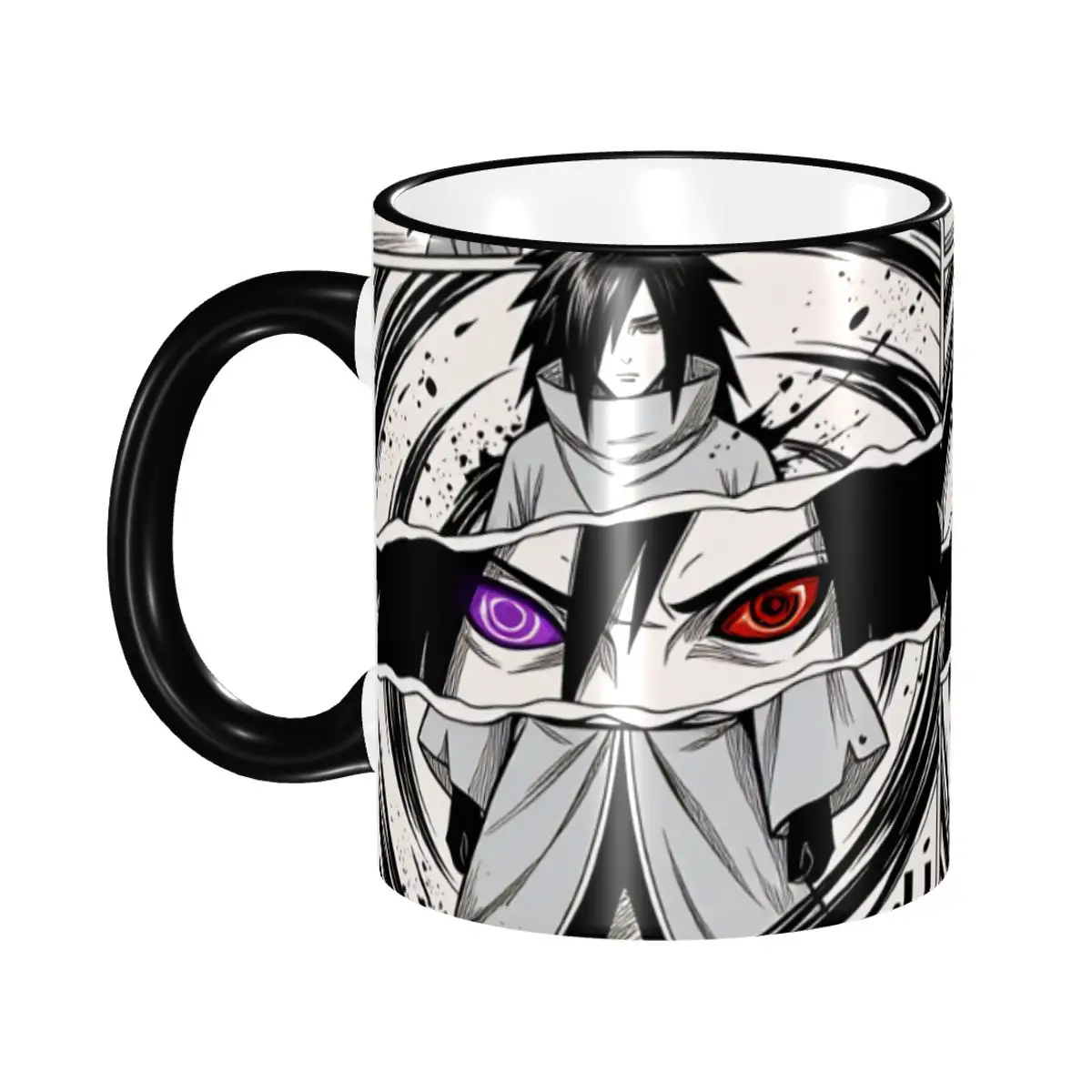 

Customized DIY N-Narutoes Uchihas Sasukes Ceramic Mugs Shonen Manga Cartoon Anime Coffee Cup Creative Gift