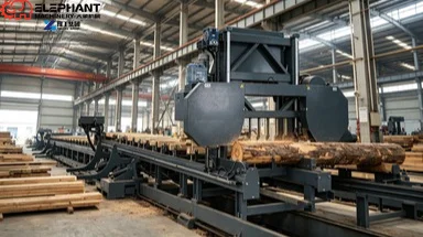 Wood Cutting Log Portable Sawmill Equipment Horizontal Band Saw Cutting Portable Sawmill Band Saw Machine