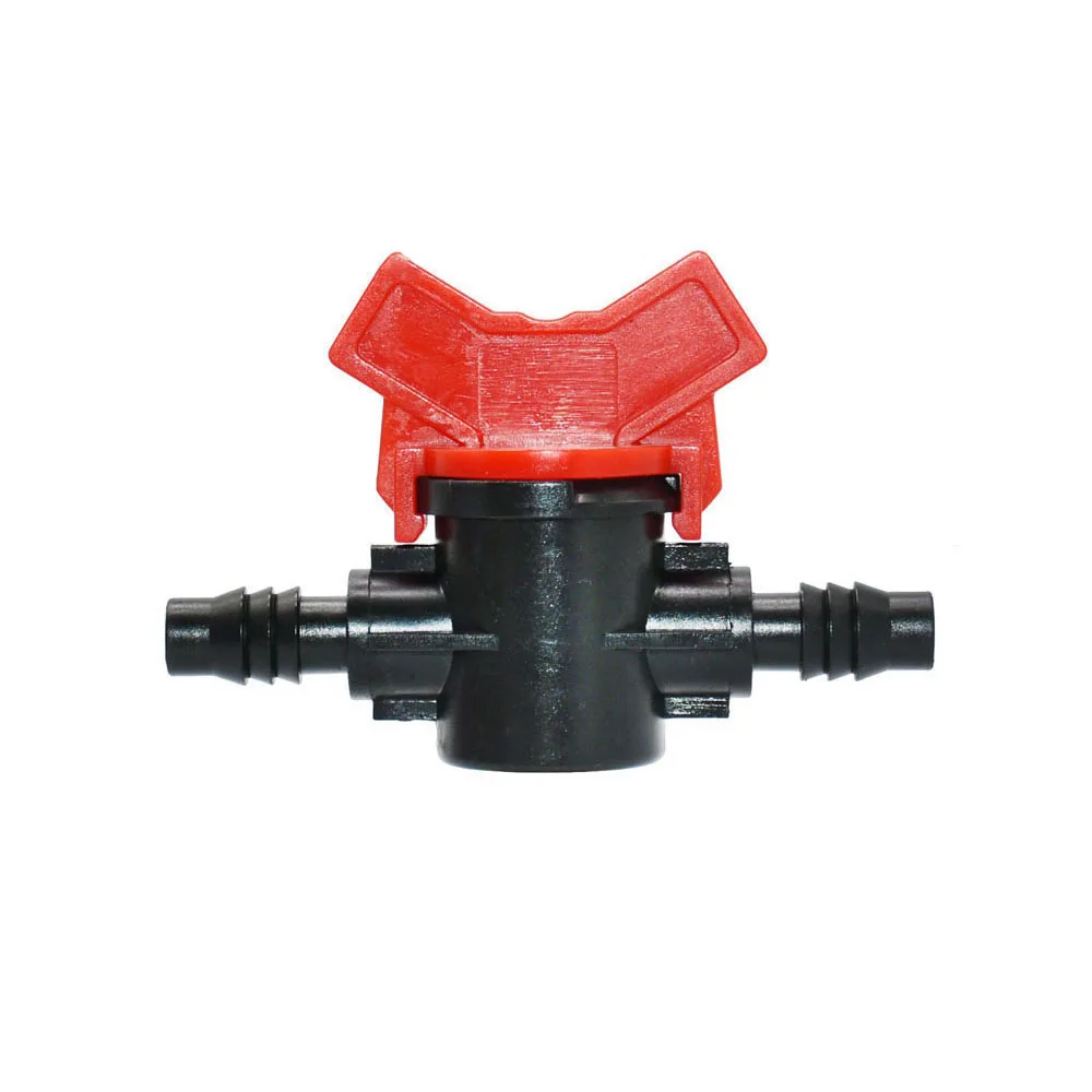 Miniature Plastic Shut Off Coupling Valve Connectors for 4/7 8/11 10/16/20/25mm Hose Garden Water Irrigation Pipe Adaptor Barb