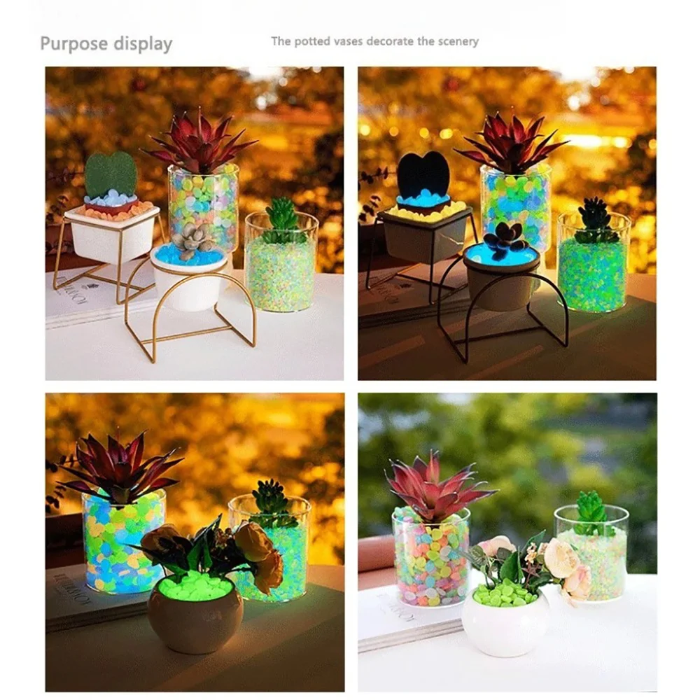 Outdoor Luminous Stones Glow In The Dark Pebbles Glowing Stones Walkways Home Garden Yard Decor Fish Tank Pebble Rocks