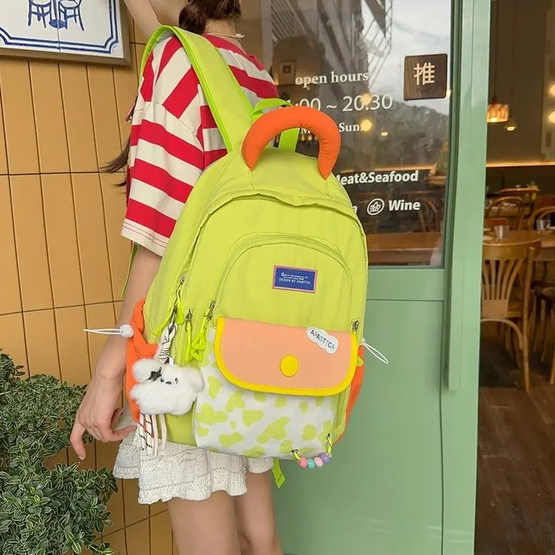 Cartoon Fashionable and Casual Women's Backpack Cute Cow Print Backpack Soft and Durable Fabric Backpack Suitable for Daily Use