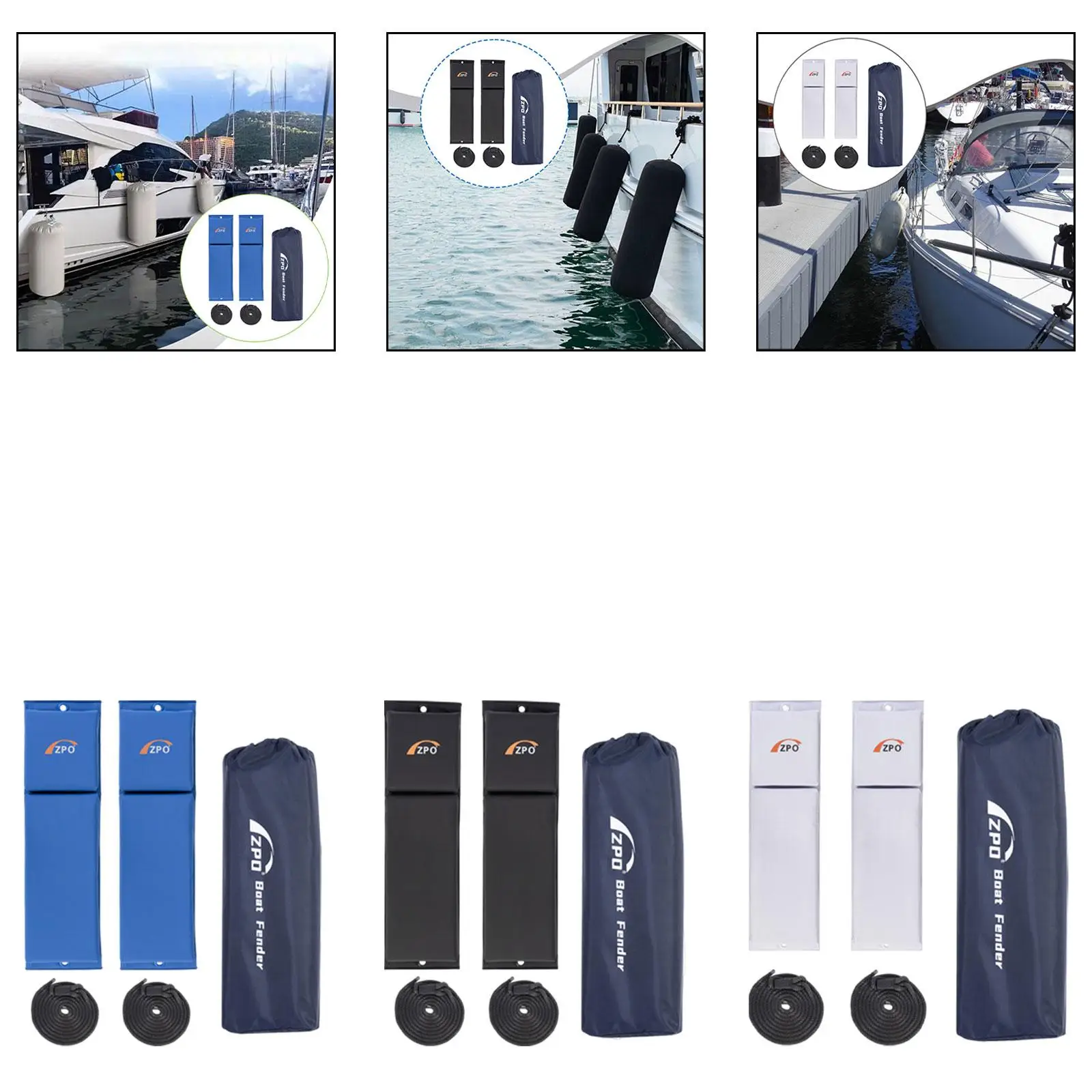 

2 накладки на крылья для лодок с веревками, портативные, универсальные, защита от столкновений