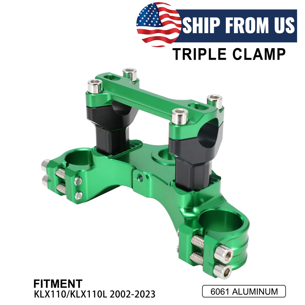 

Крепление с тройным зажимом для Kawasaki KLX110 KLX110L 2002 2003 2004 2005 2006 2007-2023, электрический велосипед для мотокросса, эндуро