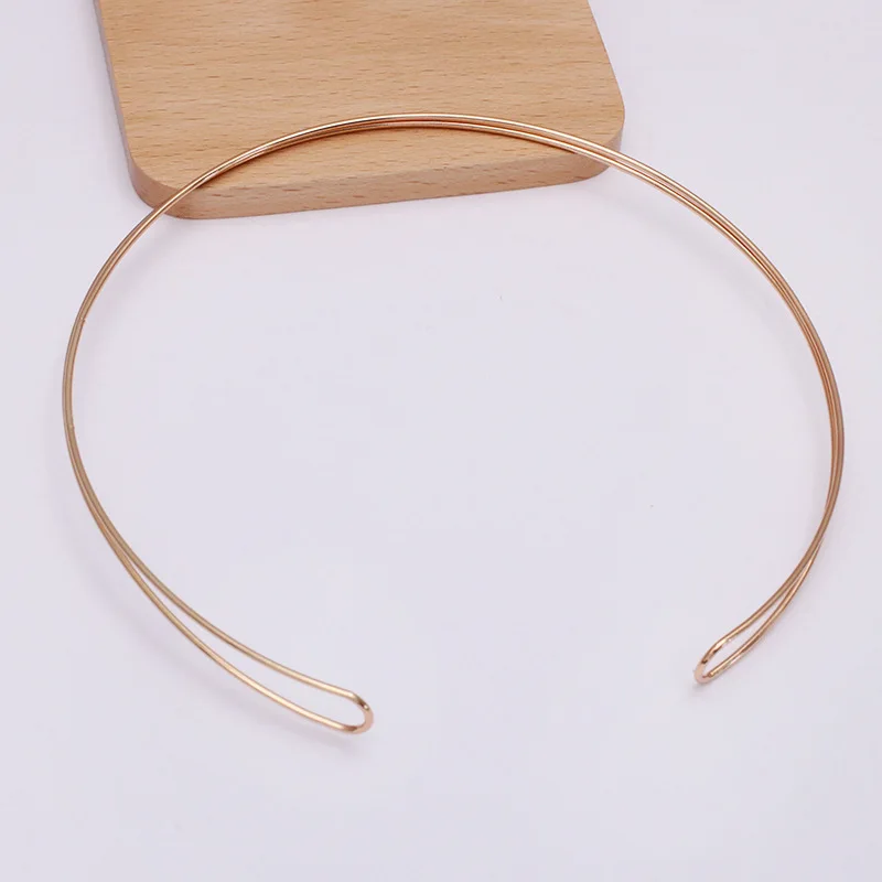 3pcs 5pcs 140mm Metal Hairband Headdress Hairwear Head Hair Bands Head Hoop Base Setting Jewelry Components DIY Wedding