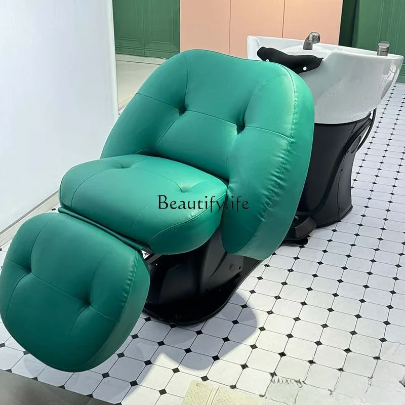 New Electric Ceramic Basin Shampoo Chair Barber Shop High-End Flushing Bed